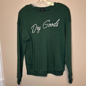 Dry Goods Oversized Green Crew Neck Sweatshirt Size XS